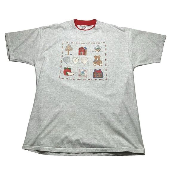 Vintage 90’s Barn School T Shirt Mens Sz XL Grey Heathered 1994 Endless Designs - Picture 1 of 7